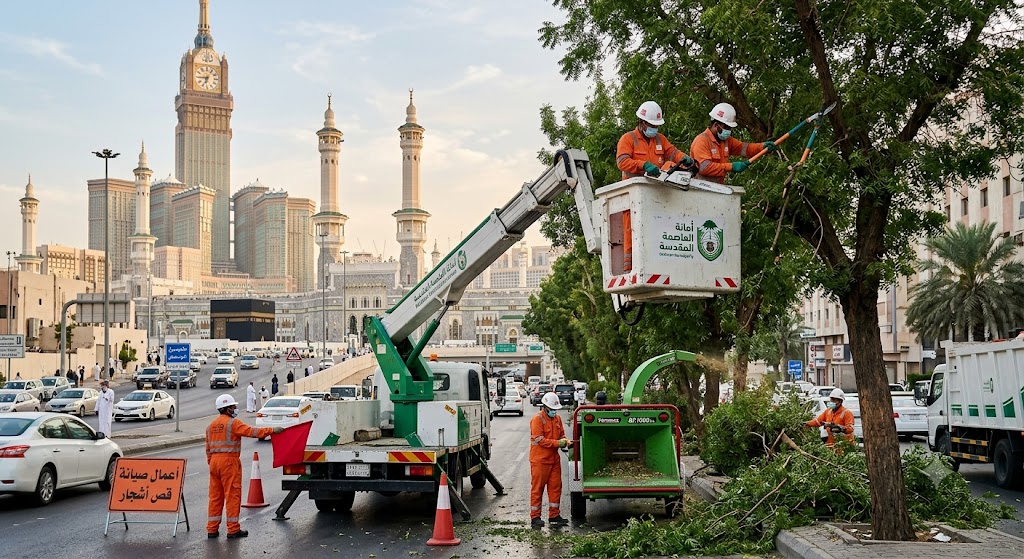 قص اشجار بمكة